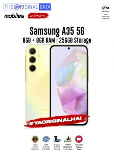 Samsung A35 5G - 8GB RAM - 256GB Storage - PTA Approved - 12 Months Warranty - Yellow - The Original Bro Mobiles - TOB36